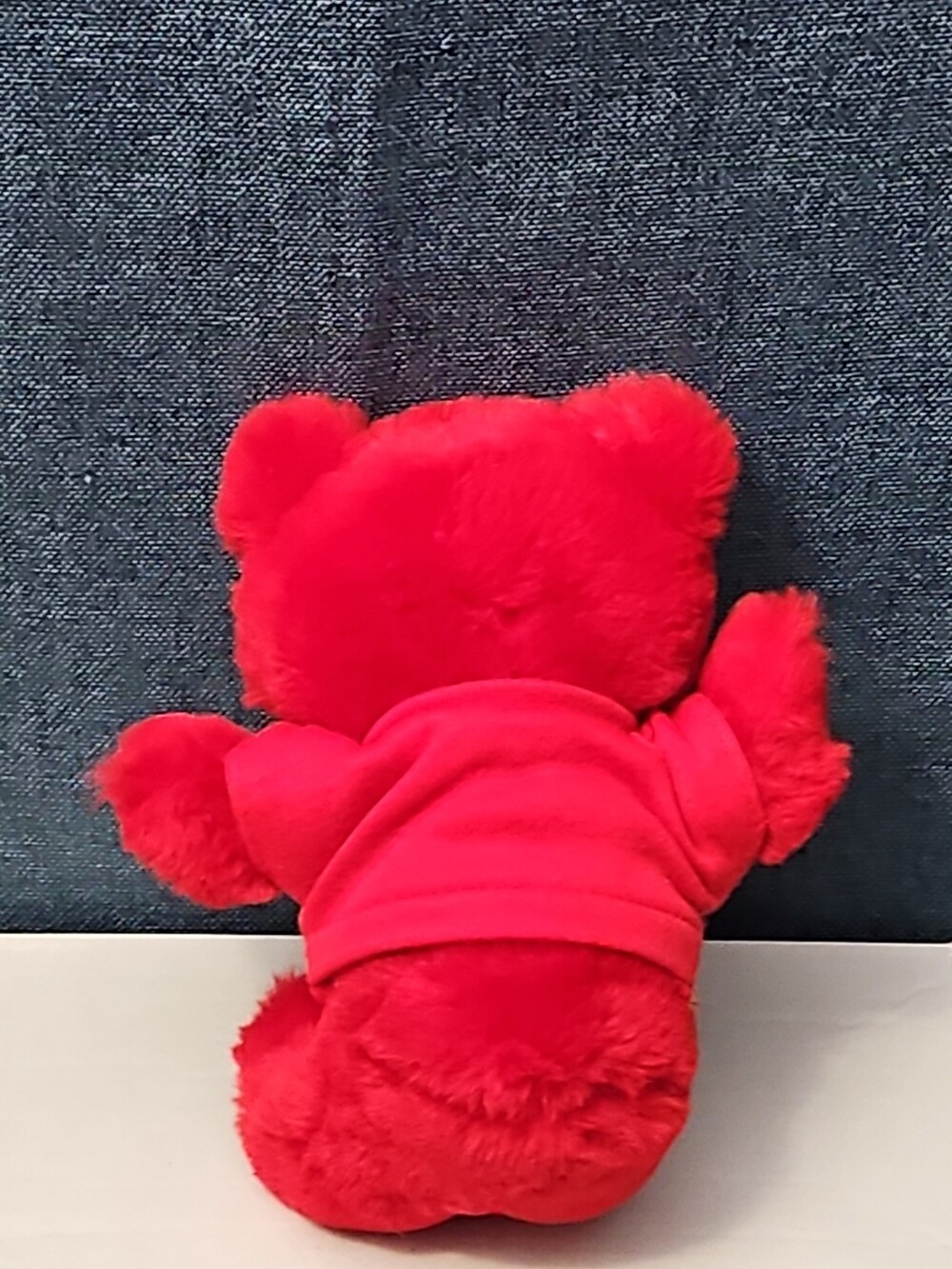 Vintage 1986 Crayola Teddy Bear Plush | Red Crayon Shirt | 7" Stuffed Animal | - Picture 13 of 16